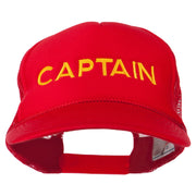 Captain Embroidered Foam Front Mesh Back Cap