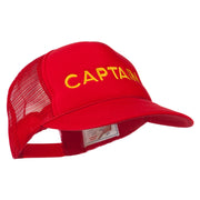 Captain Embroidered Foam Front Mesh Back Cap