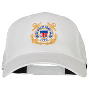 US Coast Guard Anchors Embroidered Solid Cotton Pro Style Cap