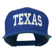 College Texas Embroidered Snapback Cap