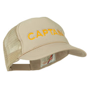 Captain Embroidered Foam Front Mesh Back Cap