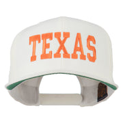 College Texas Embroidered Snapback Cap