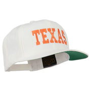 College Texas Embroidered Snapback Cap