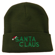 Christmas Santa Claus Embroidered Long Beanie