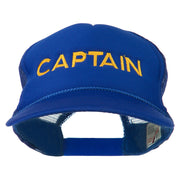 Captain Embroidered Foam Front Mesh Back Cap