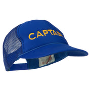 Captain Embroidered Foam Front Mesh Back Cap