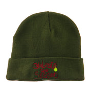 Celebrate the Season with Ornaments Embroidered Beanie