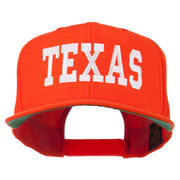 College Texas Embroidered Snapback Cap