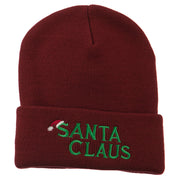 Christmas Santa Claus Embroidered Long Beanie