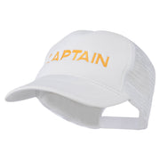 Captain Embroidered Foam Front Mesh Back Cap