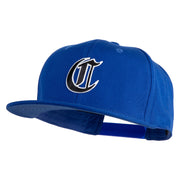 Old English Black C Patched 6 Panels Round Bill Cap - Royal OSFM