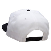 Black 50's Poodle Embroidered Patched Wool Blend Pro Style 2 Tone Snapback - Black-White OSFM