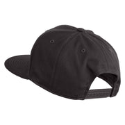 Old English Black C Patched 6 Panels Round Bill Cap - Dark Grey OSFM
