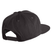 Old English Black C Patched 6 Panels Round Bill Cap - Dark Grey OSFM