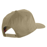 USS Yorktown CV 10 Blue Patched Solid Cotton Twill 5 Panel Prostyle Snap Cap - Khaki OSFM