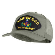 Master E.O.D Master Blaster Patched Solid Cotton Twill 5 panel Mesh Back Cap - Grey OSFM