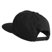Old English Black C Patched 6 Panels Round Bill Cap - Black OSFM