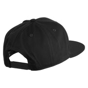 Old English Black C Patched 6 Panels Round Bill Cap - Black OSFM