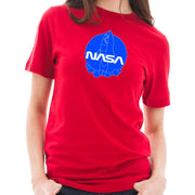 NASA Cartoon Rocket Designed Short Sleeve Cotton Jersey T-Shirt