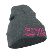 Wording of Cutie Embroidered Beanie