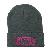 Wording of Cutie Embroidered Beanie