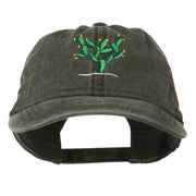 Cactus Embroidered Washed Cap