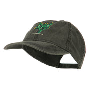 Cactus Embroidered Washed Cap