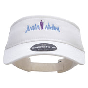 NY Towers Embroidered Brushed Sports Visor