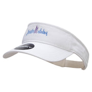 NY Towers Embroidered Brushed Sports Visor