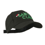 Christmas Hat with Santa Claus Embroidered Cap