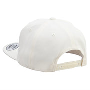 Dog Face Icon Embroidered Wool Blend Prostyle Snapback - Natural OSFM