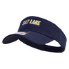 Golden Salt Lake City Embroidered Cotton Twill Sun Visor - Navy OSFM