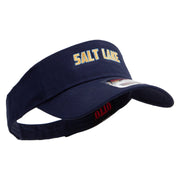 Golden Salt Lake City Embroidered Cotton Twill Sun Visor - Navy OSFM