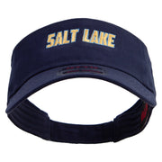 Golden Salt Lake City Embroidered Cotton Twill Sun Visor - Navy OSFM