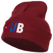 Cuba CUB Flag Embroidered Long Beanie