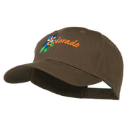 USA State Colorado Columbine Embroidered Low Profile Cotton Cap