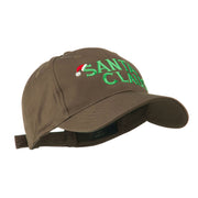 Christmas Hat with Santa Claus Embroidered Cap