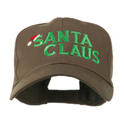 Christmas Hat with Santa Claus Embroidered Cap