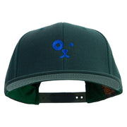 Dog Face Icon Embroidered Wool Blend Prostyle Snapback - Spruce OSFM