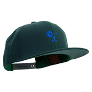 Dog Face Icon Embroidered Wool Blend Prostyle Snapback - Spruce OSFM