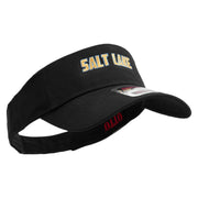 Golden Salt Lake City Embroidered Cotton Twill Sun Visor - Black OSFM