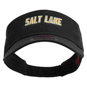 Golden Salt Lake City Embroidered Cotton Twill Sun Visor - Black OSFM