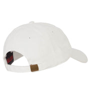 Schooner Outline Embroidered Washed Buckle Cap