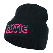 Wording of Cutie Embroidered Beanie