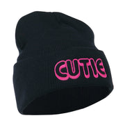 Wording of Cutie Embroidered Beanie