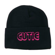 Wording of Cutie Embroidered Beanie