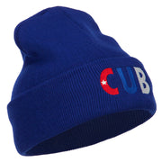 Cuba CUB Flag Embroidered Long Beanie