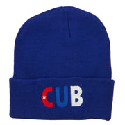 Cuba CUB Flag Embroidered Long Beanie