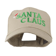 Christmas Hat with Santa Claus Embroidered Cap