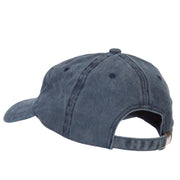 Schooner Outline Embroidered Washed Buckle Cap